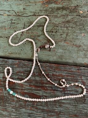 Peyote Bird pearl and turquoise necklace